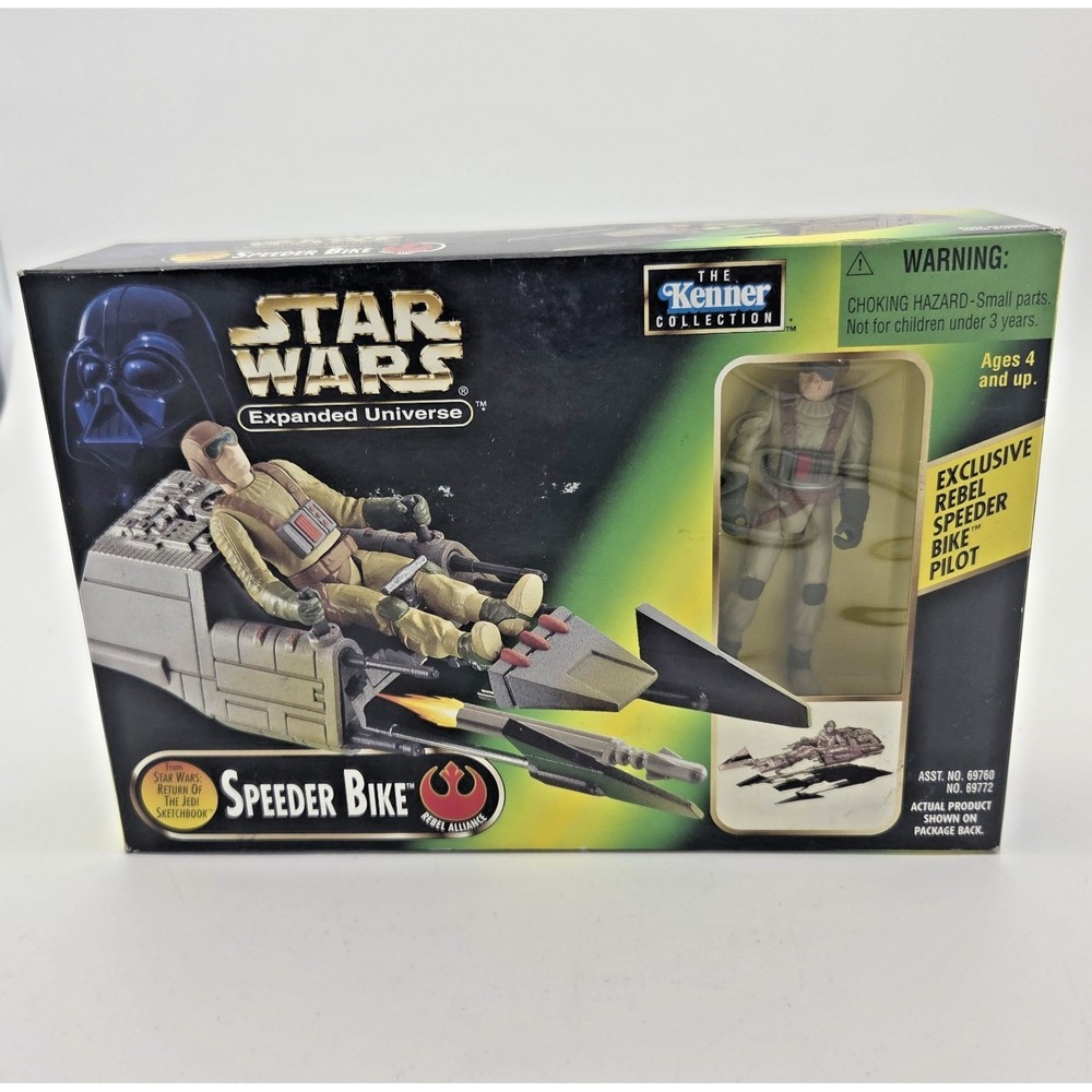 Star Wars The Power of the Force Speeder Bike with Rebel Pilot - Factory Sealed